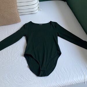 Old Navy Dark Green Long Sleeve Bodysuit